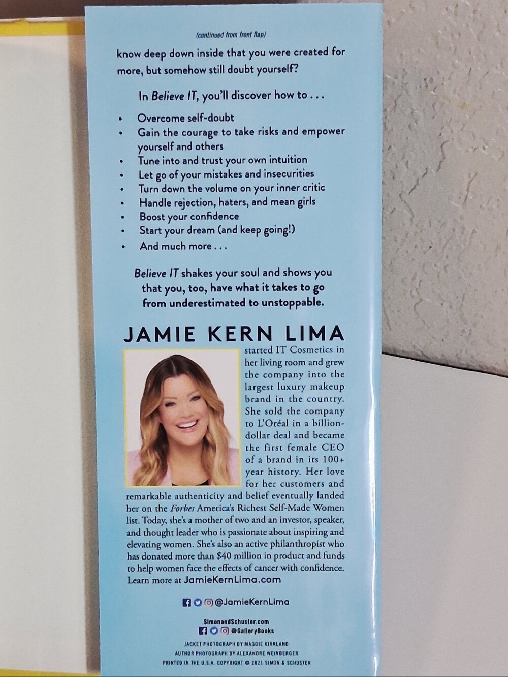 Believe It | Jamie Kern Lima | Hardcover | Motivational Self-Help Book - Picture 5 of 8